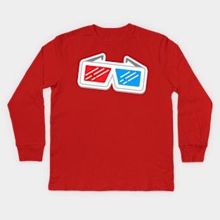 3D Glasses Kids Long Sleeve T-Shirt